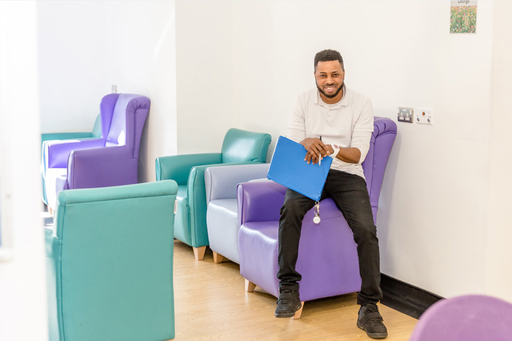 Boughton staff member with clipboard Boughton staff member with clipboard