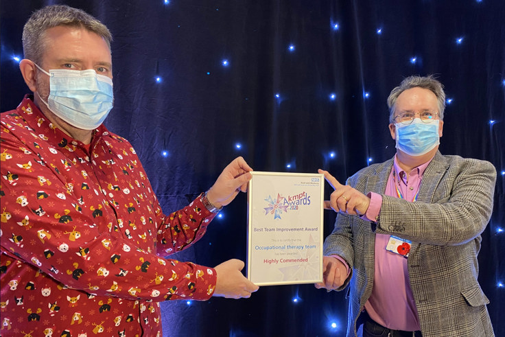 Bob St Clair Baker and Jonathan Pigram with award Bob St Clair Baker and Jonathan Pigram with award