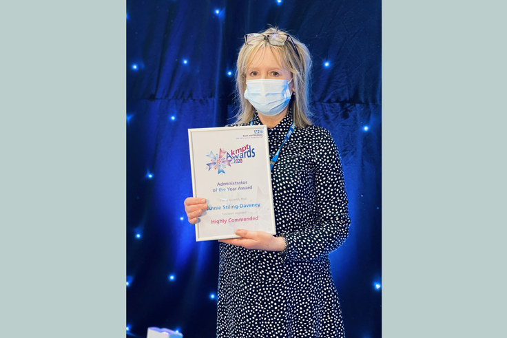 Annie Stiling Daveney with certificate Annie Stiling Daveney with certificate