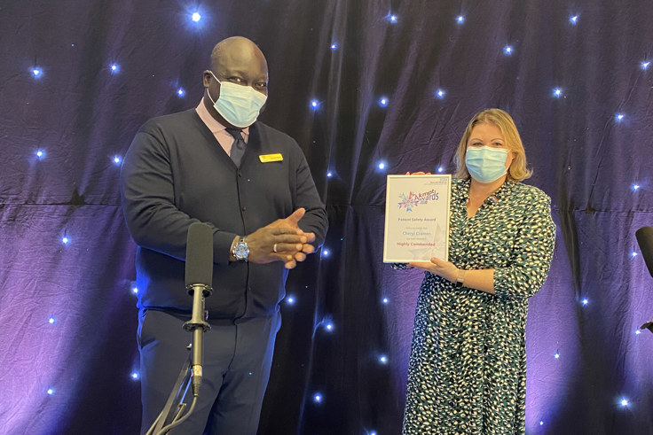 Cheryl Crame and Vincent Badu. Cheryl holds her certificate Cheryl Crame and Vincent Badu. Cheryl holds her certificate
