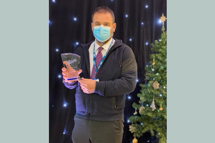 Richard Buxton with award Richard Buxton with award