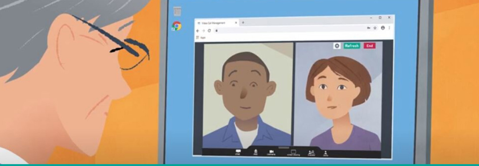 People having a video call